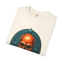 Turquoise Skull Crest Gothic T-Shirt Graphic