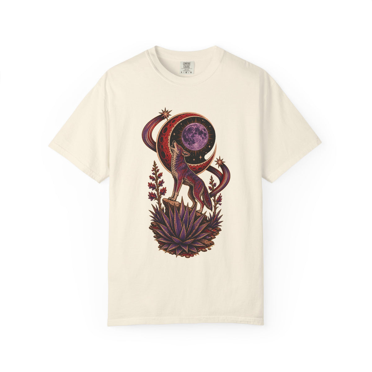 Red Violet Moon Coyote Graphic Tee