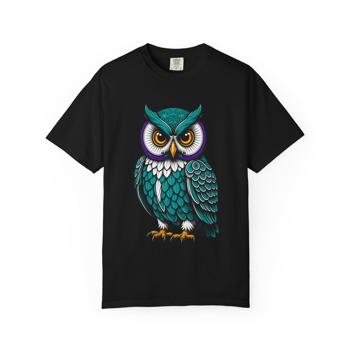 Teal Wise Owl Graphic T-Shirt Graphic