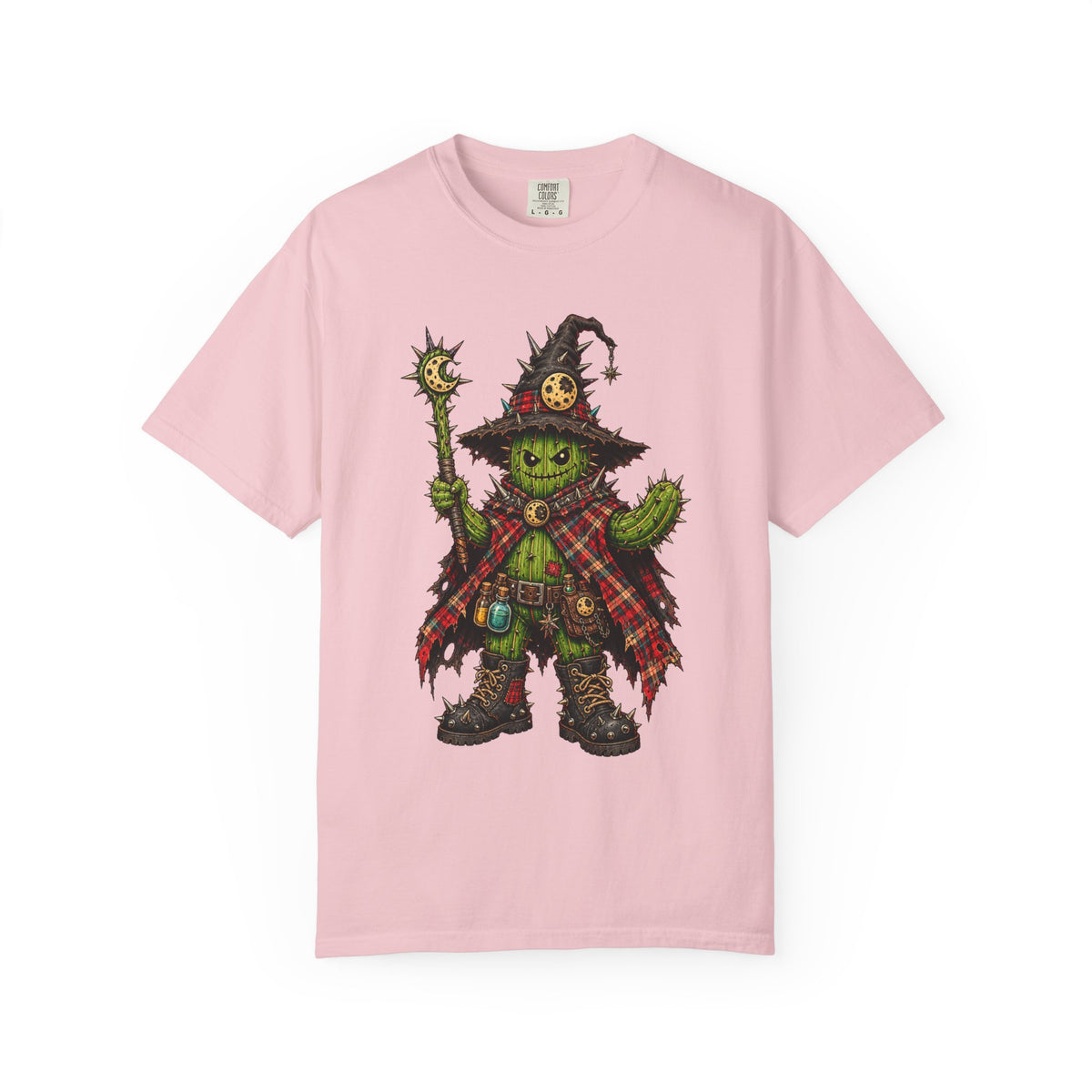 Punk Plaid Cactus Wizard Graphic Tee