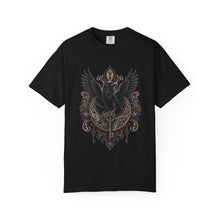 Gothic Paisley Raven Crest Graphic Tee