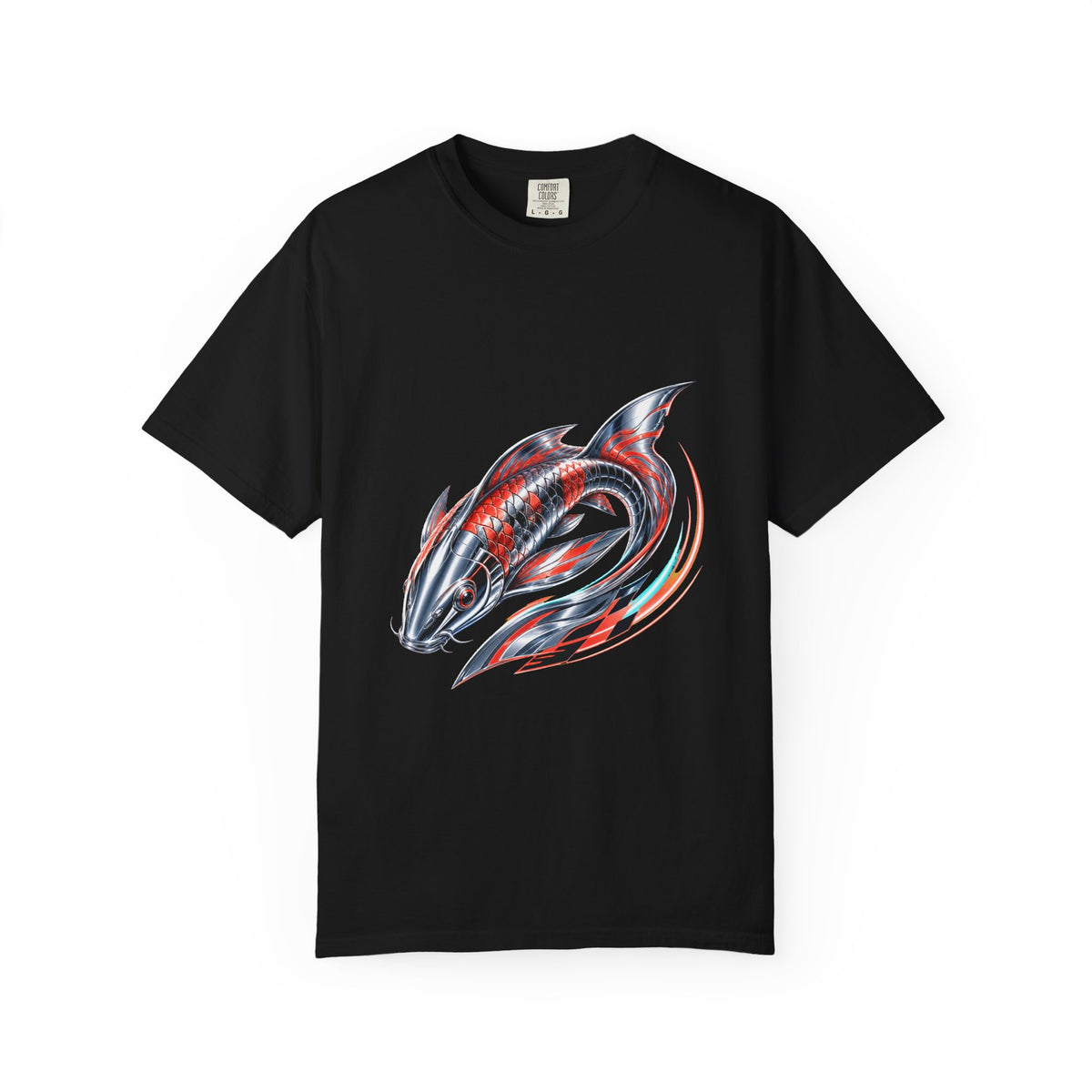 Chrome Koi Racer Retrofuturist T-Shirt Graphic