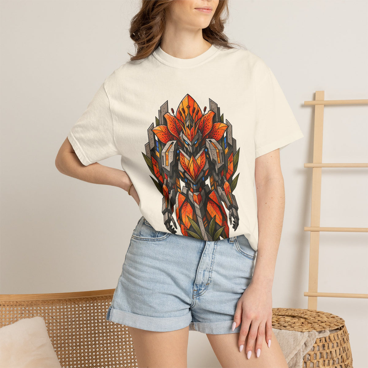 Brutalist Tiger Lily Mech T-Shirt Graphic