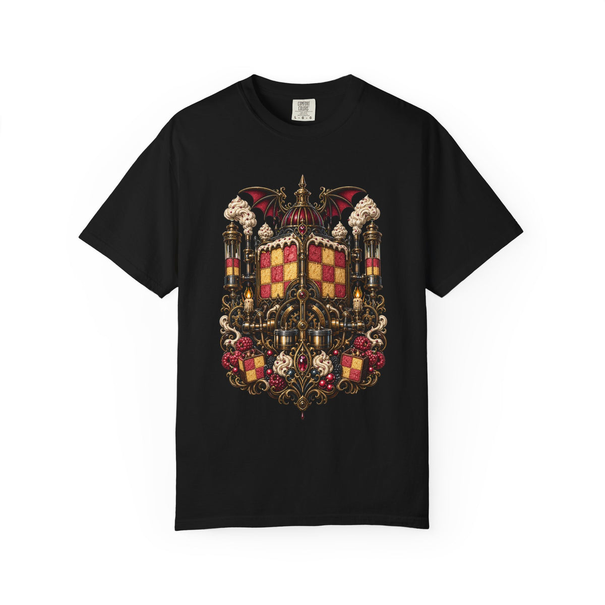 Gothic Dessert Engine Battenberg T-Shirt Graphic