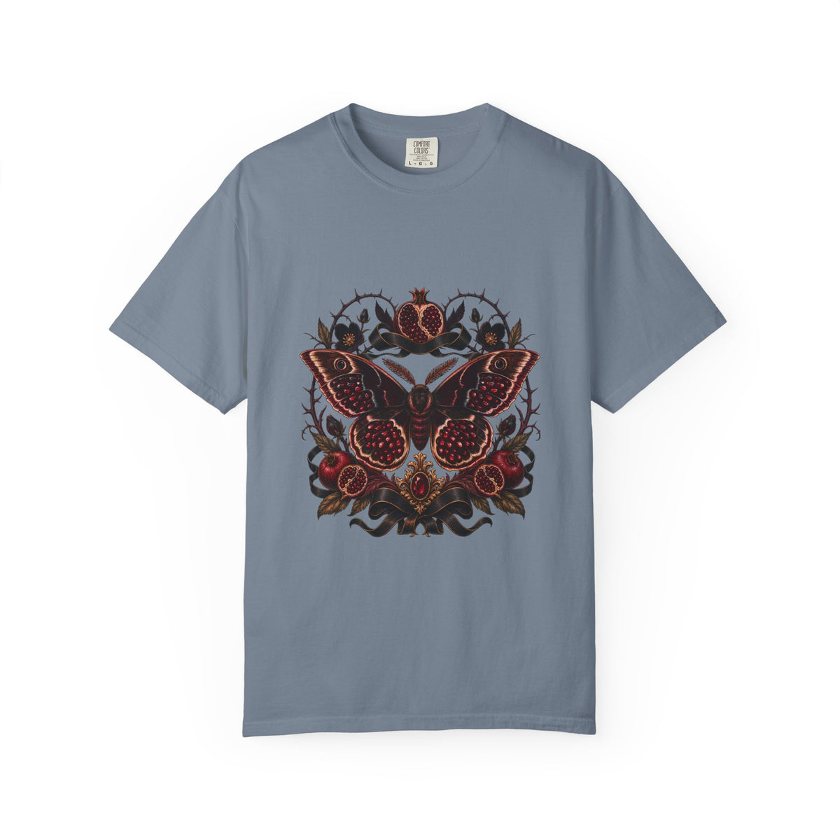 Dark Romantic Pomegranate Moth Graphic Tee