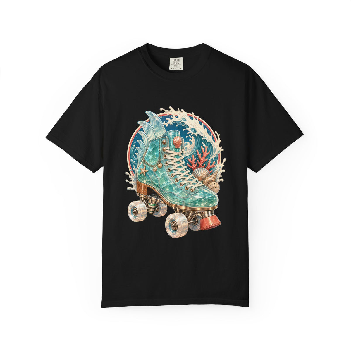 Seaglass Roller Skate Coastal T-Shirt Graphic