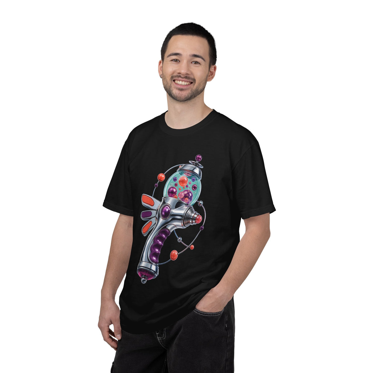 Chrome Bubble Orbit Device Graphic Tee