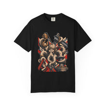 Kraken Dock Rigger Brutalist Mythic Industrial Graphic Tee