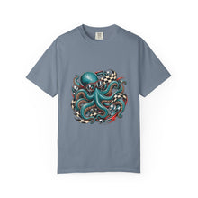 Retro Checkered Octopus Racer Graphic Tee