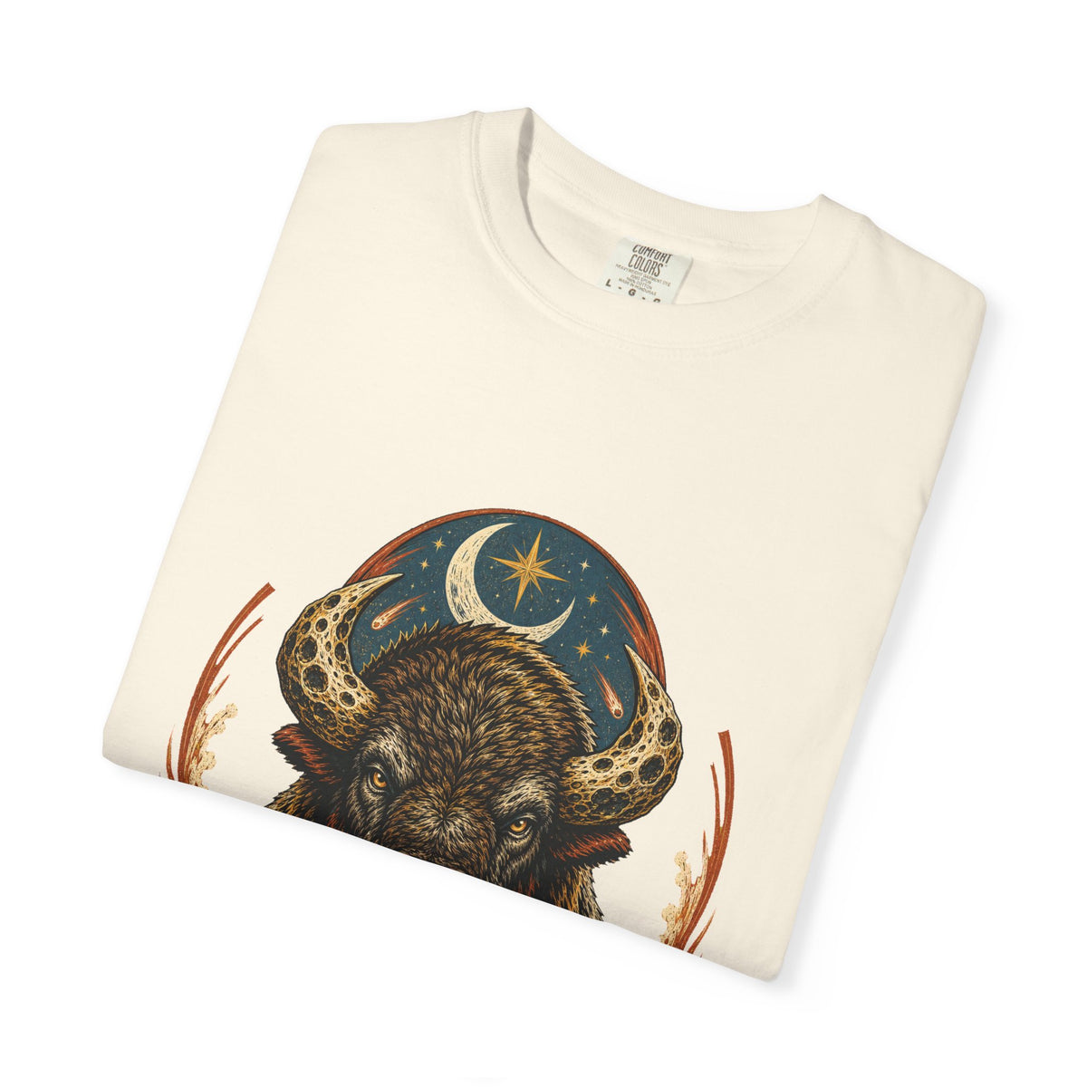 Woodcut Meteor Bison Graphic Tee