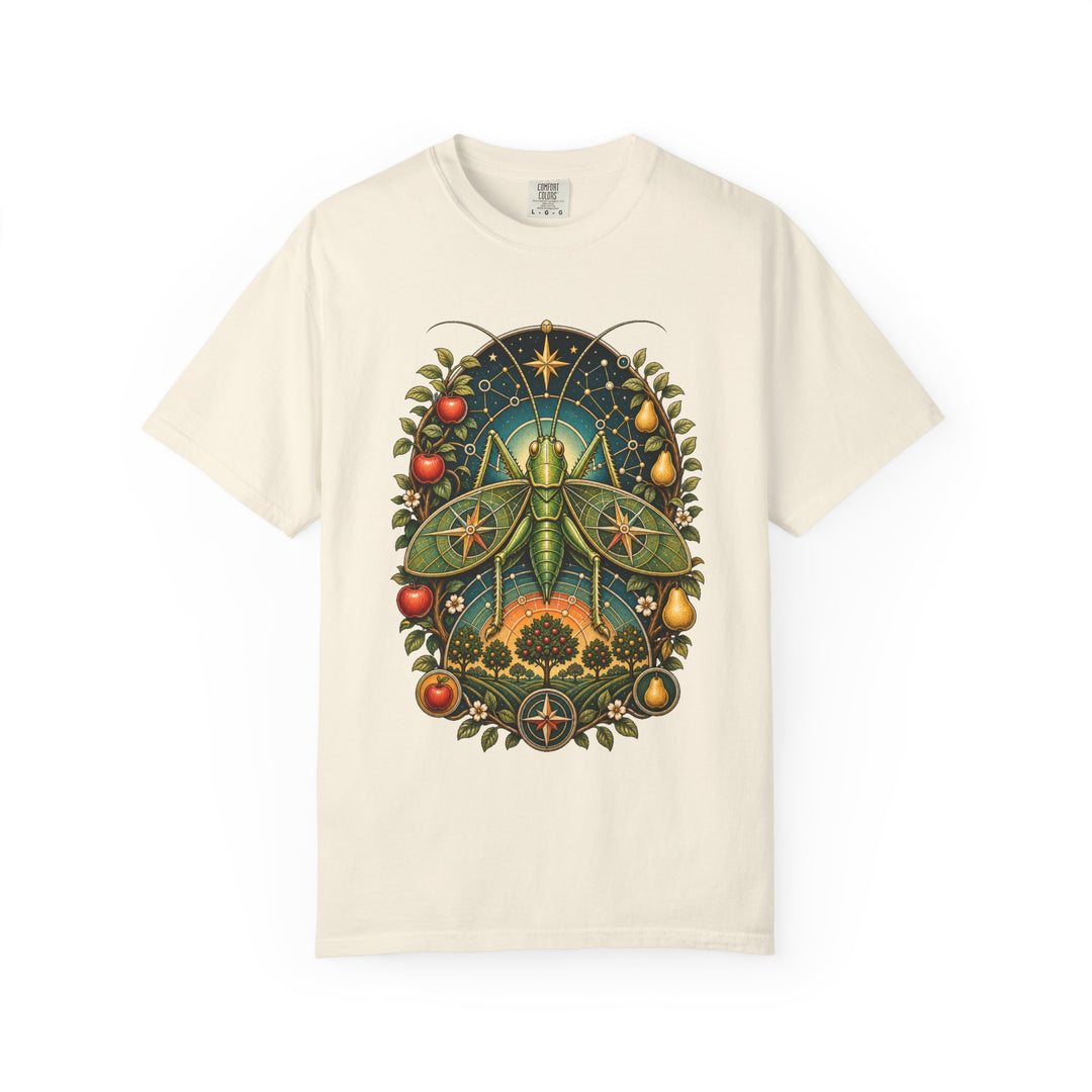 Retro Futurist Orchard Compass Katydid T-Shirt Graphic