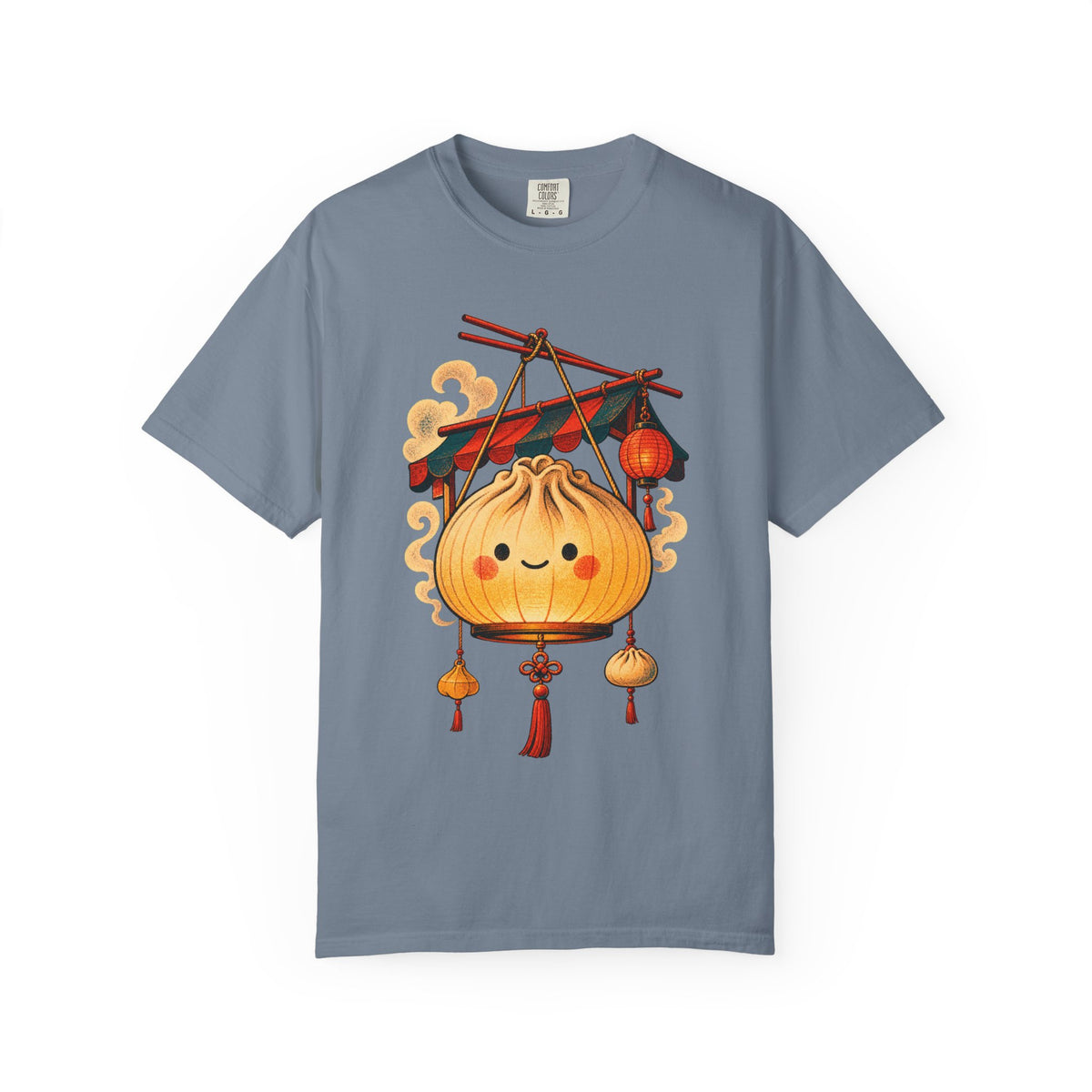 Risograph Night Market Dumpling Lantern T-Shirt Graphic