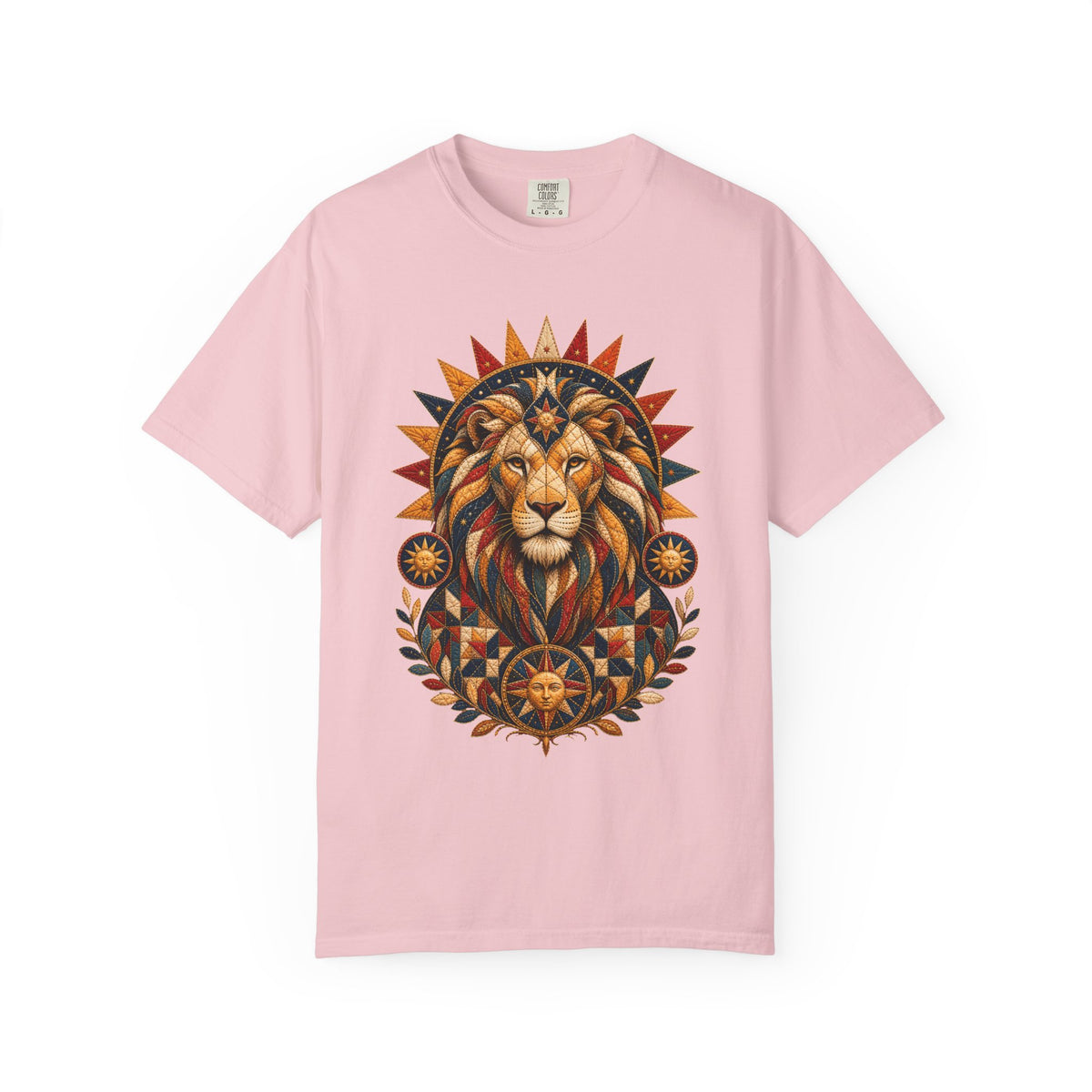 Quilted Solar Lion T-Shirt Graphic