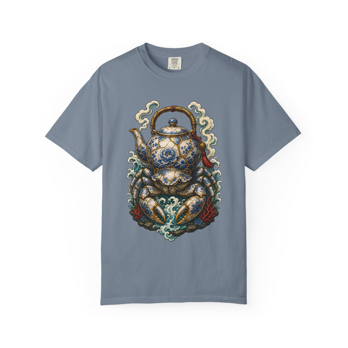 Kintsugi Teapot Guardian Crab T-Shirt Graphic