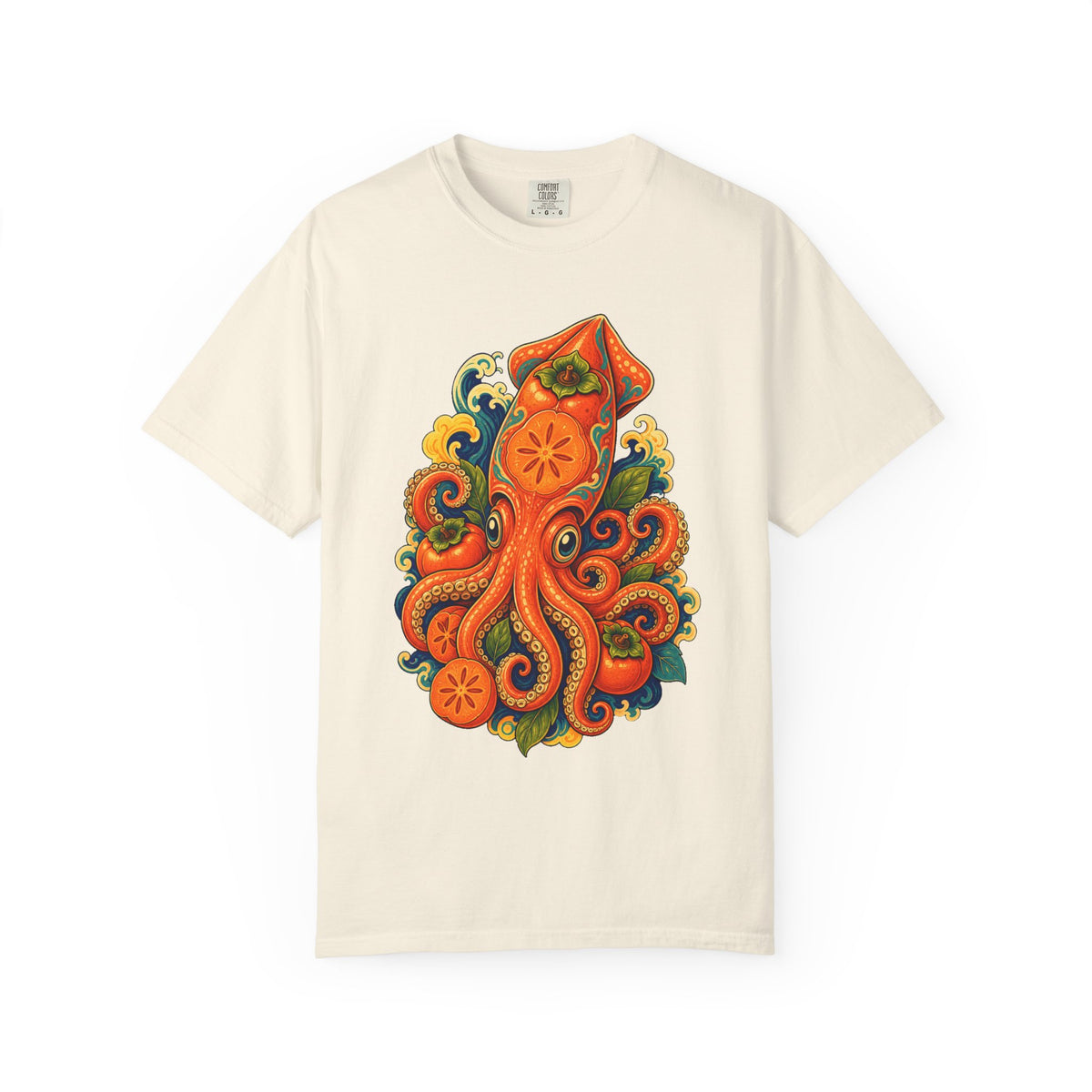 Psychedelic Persimmon Squid Graphic Tee