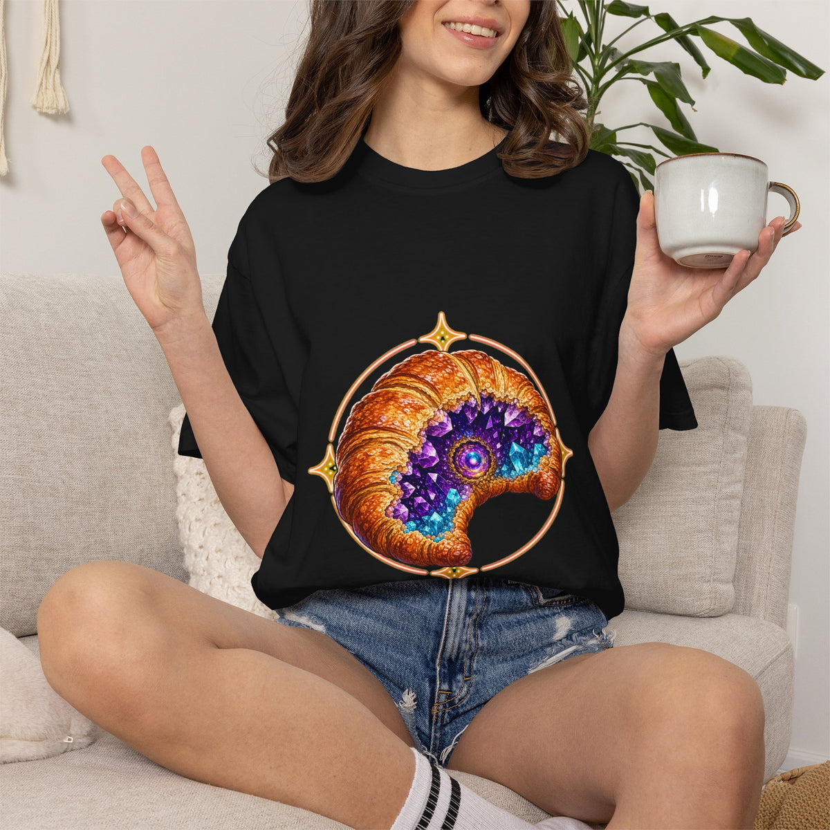 Neon Mineral Croissant Oracle T-Shirt Graphic