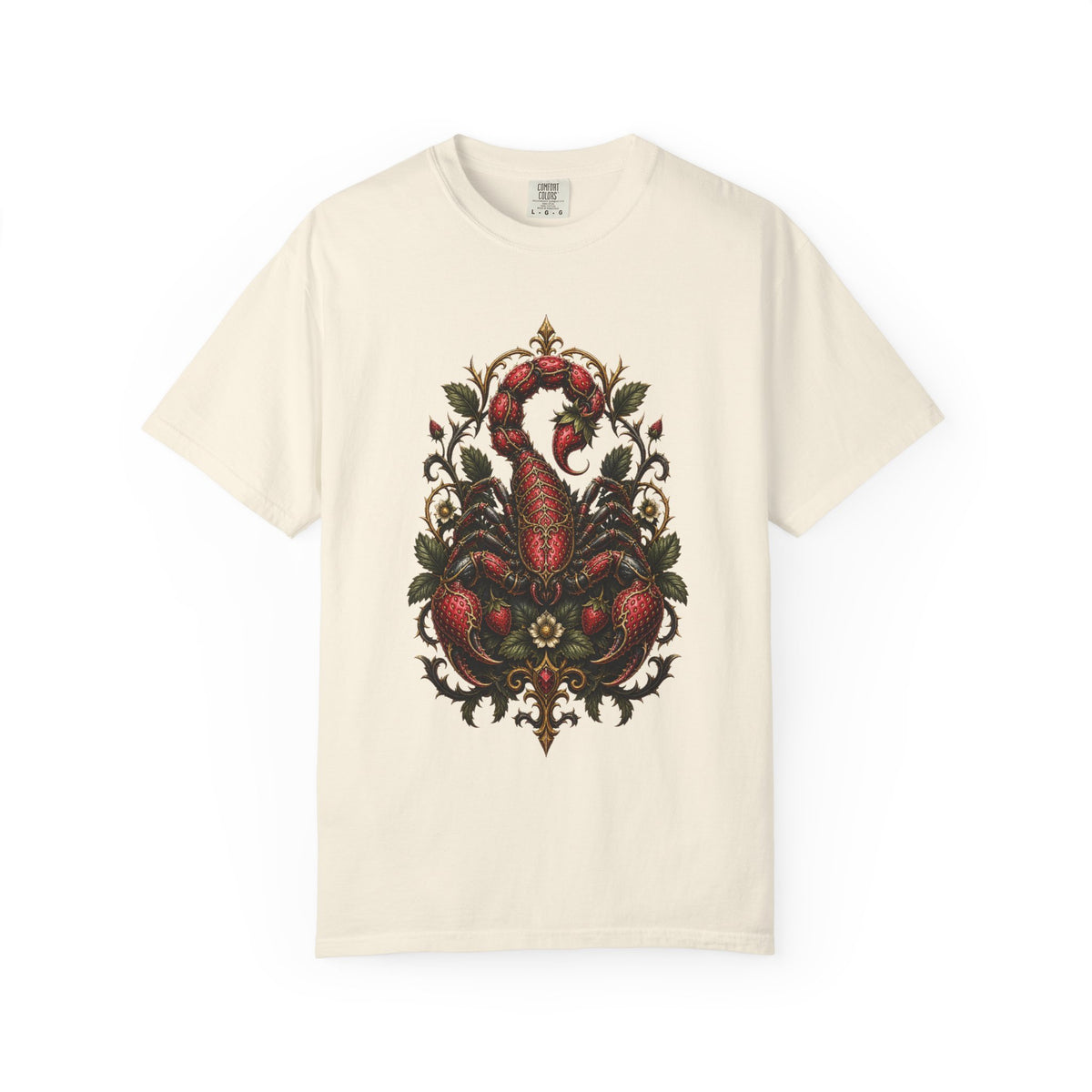 Gothic Strawberry Scorpion Graphic Tee