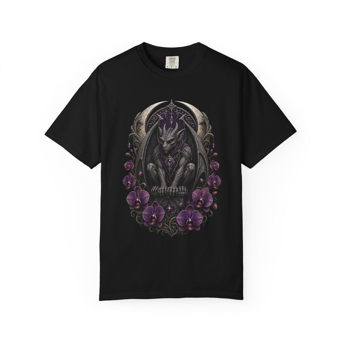 Velvet Orchid Gargoyle Dark Fantasy T-Shirt Graphic