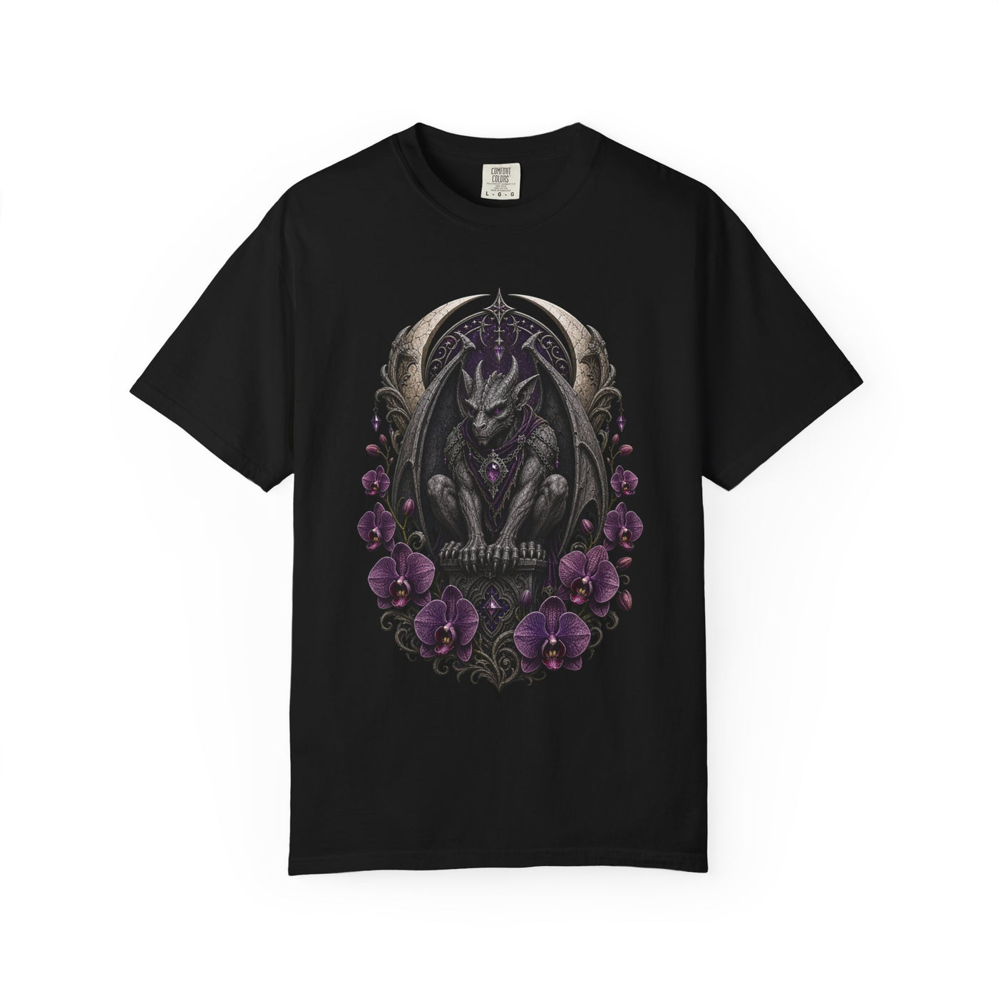 Velvet Orchid Gargoyle Dark Fantasy T-Shirt Graphic