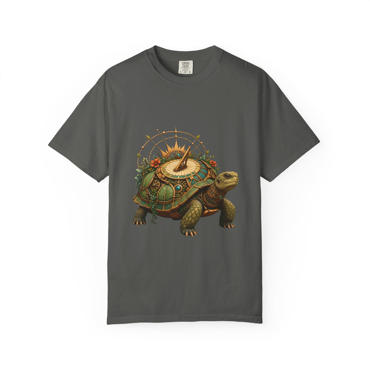 Solarpunk Sundial Tortoise Graphic Tee