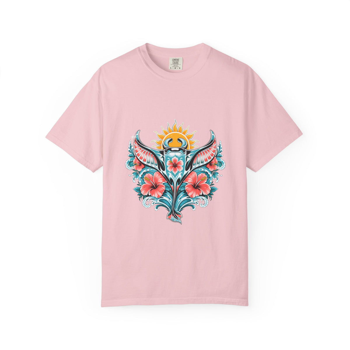 Surfcore Hibiscus Manta Ray Graphic Tee