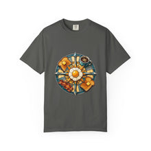 Stained Glass Roadside Breakfast Compass T-Shirt Graphic