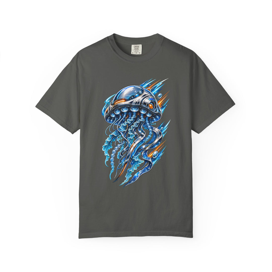 Chrome Bubble Jellyfish Racer T-Shirt Graphic