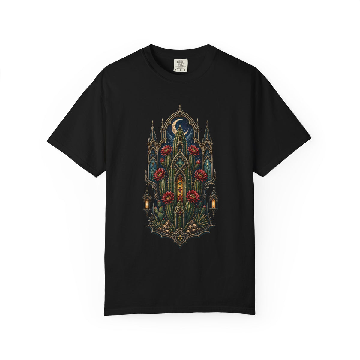 Gothic Cathedral Cactus Graphic Tee