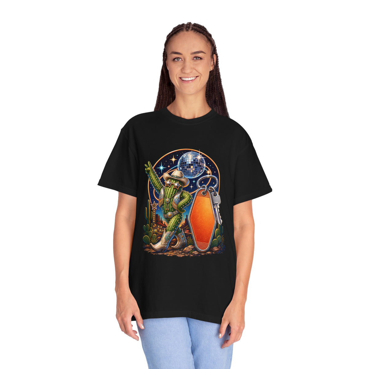 Disco Cactus Motel Key T-Shirt Graphic