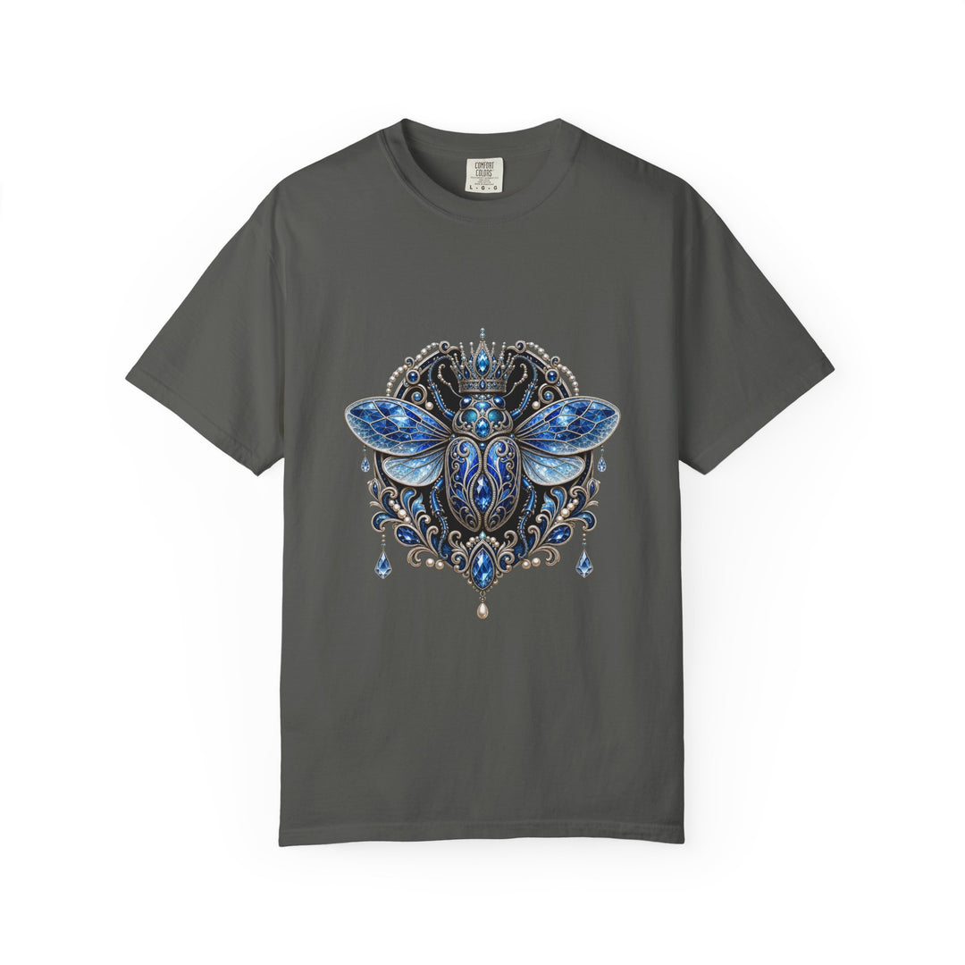 Cool Blue Brooch Beetle Crown T-Shirt Graphic