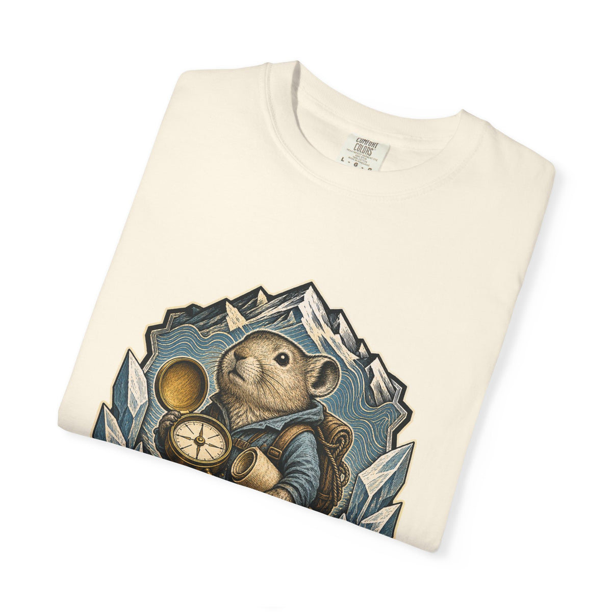 Woodcut Glacier Pika Cartographer Graphic Tee