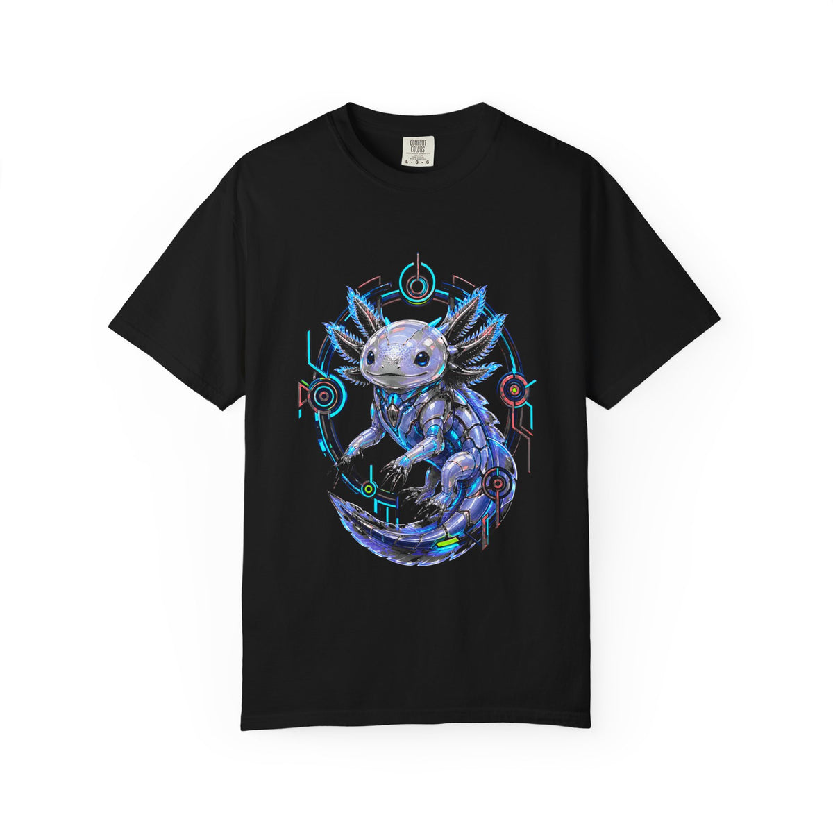 Neon Noir Glass Axolotl Graphic Tee