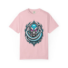 Neon Biomech Skull Tentacle T-Shirt Graphic