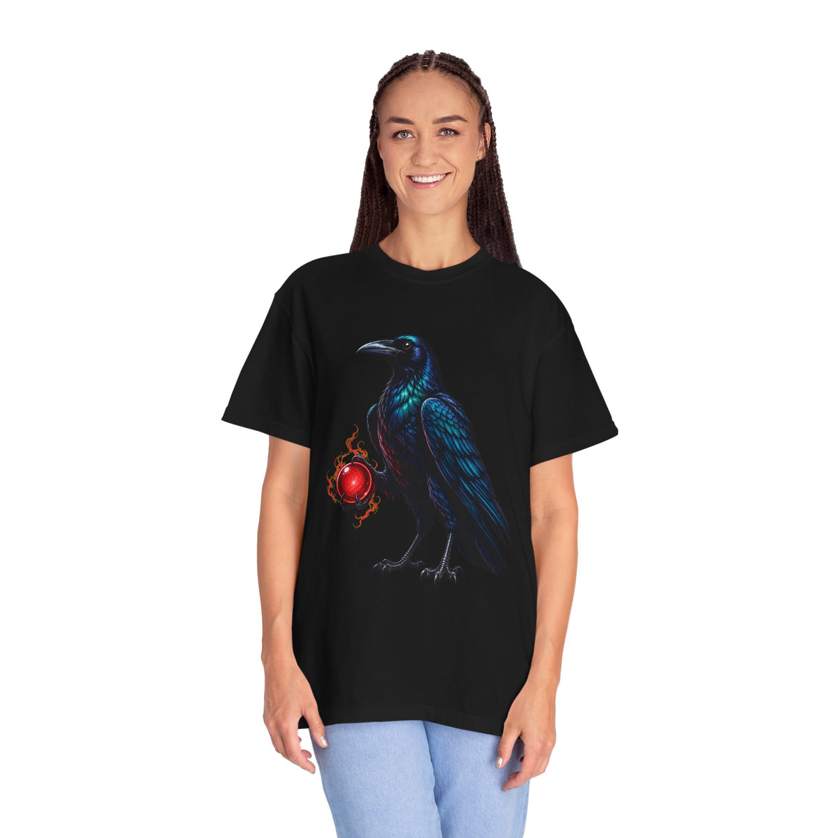 Mystic Raven Orb T-Shirt Graphic