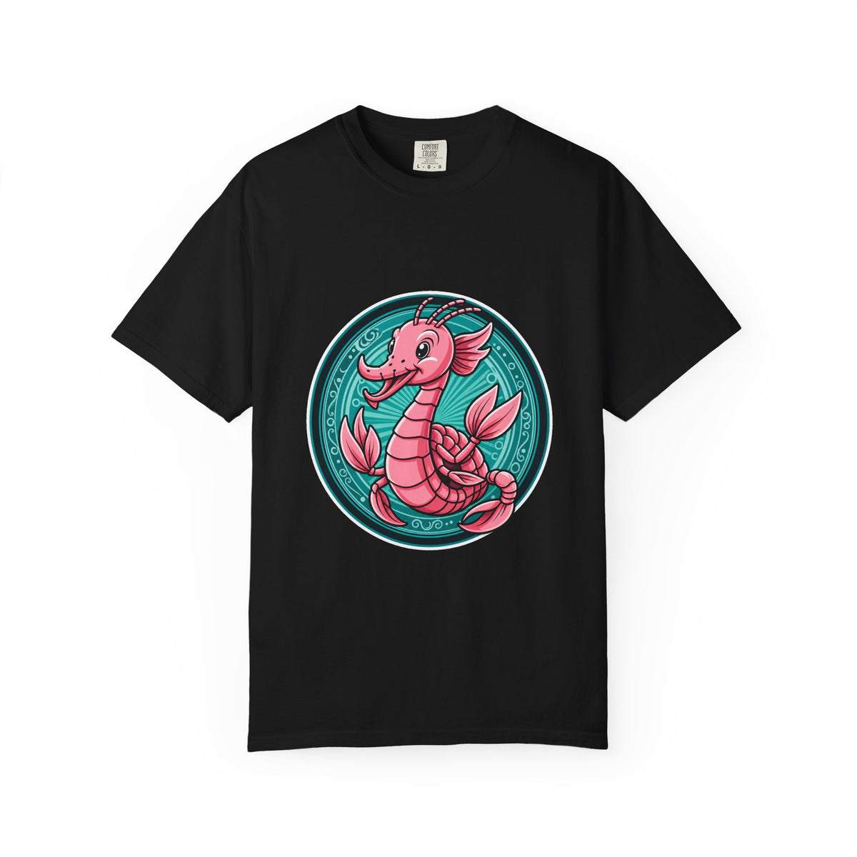 Pink Seahorse Badge T-Shirt Graphic