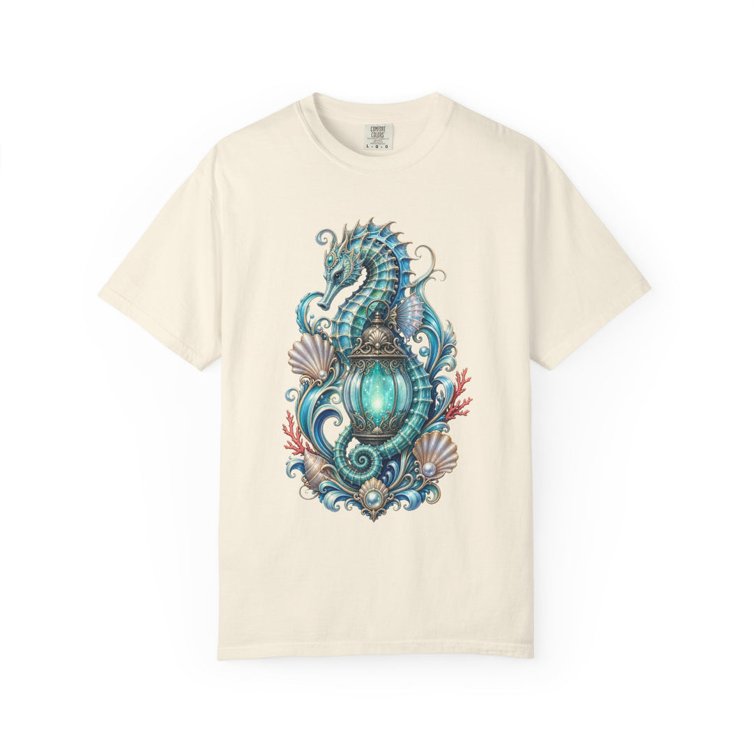 Aquamarine Seahorse Lantern Graphic Tee