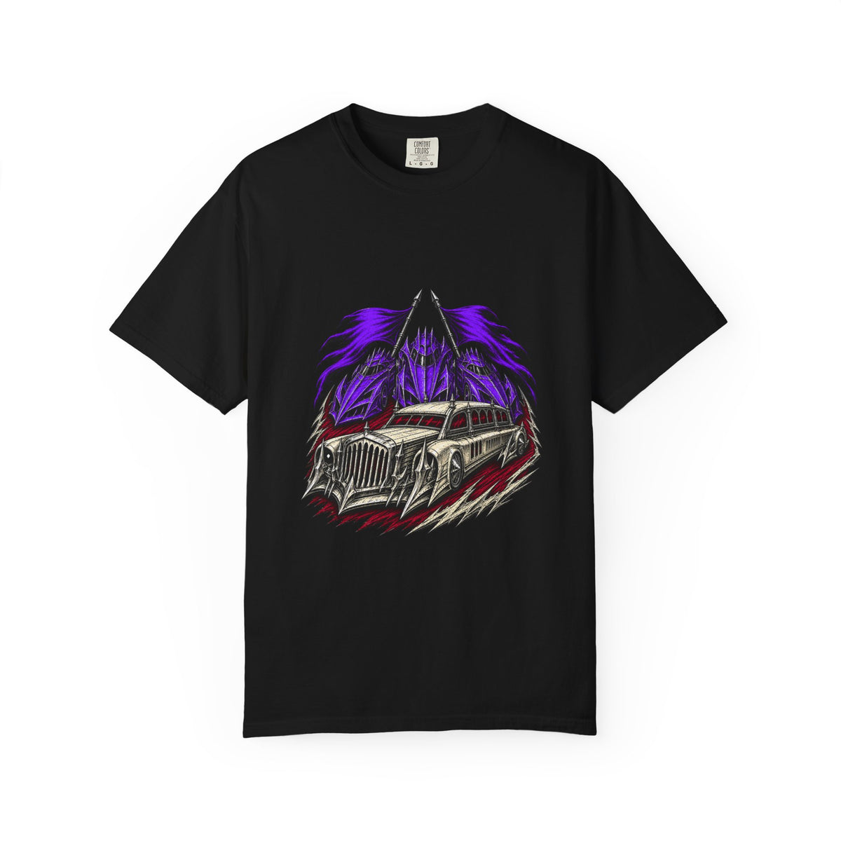 Black Procession Gothic Hearse Racing Graphic Tee