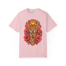 Psychedelic Sun Lynx Hibiscus T-Shirt Graphic