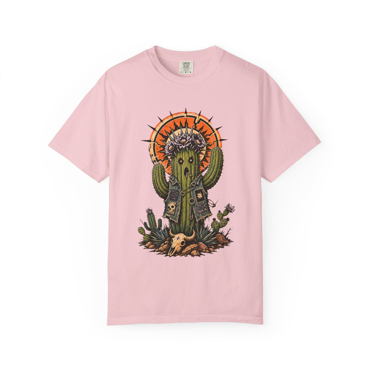 Punk Cactus Desert Halo T-Shirt Graphic