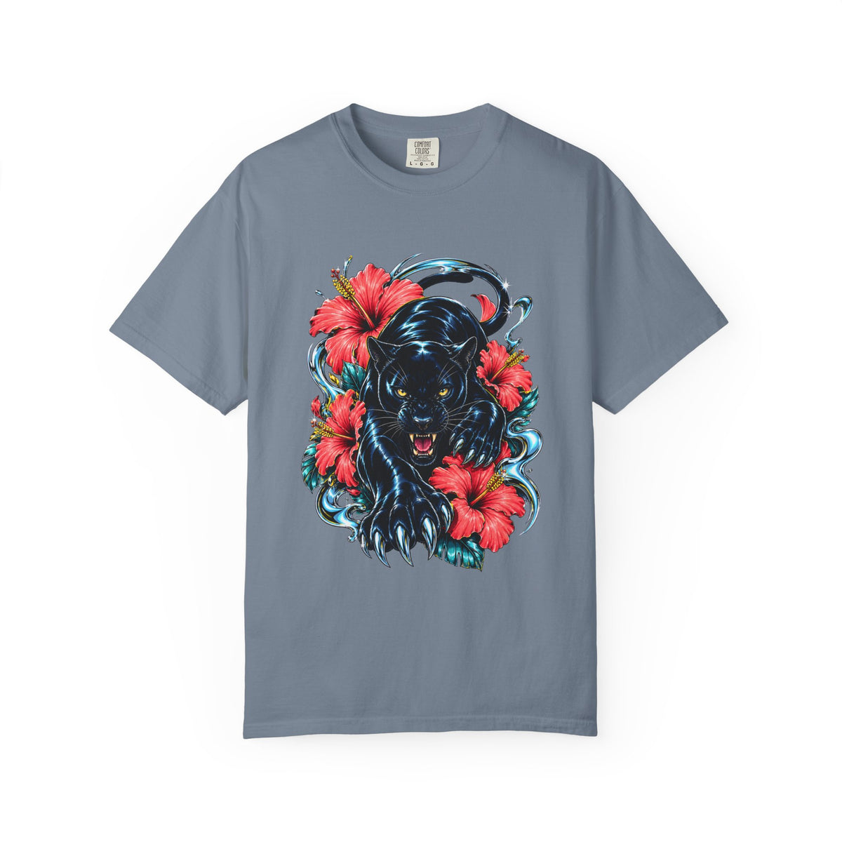 Hibiscus Chrome Panther Graphic Tee