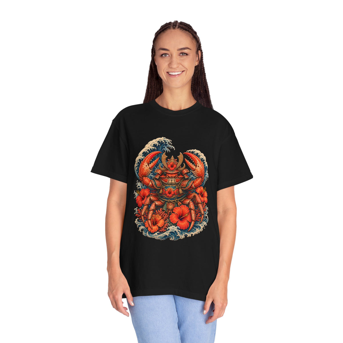 Hibiscus Reef Samurai Crab T-Shirt Graphic