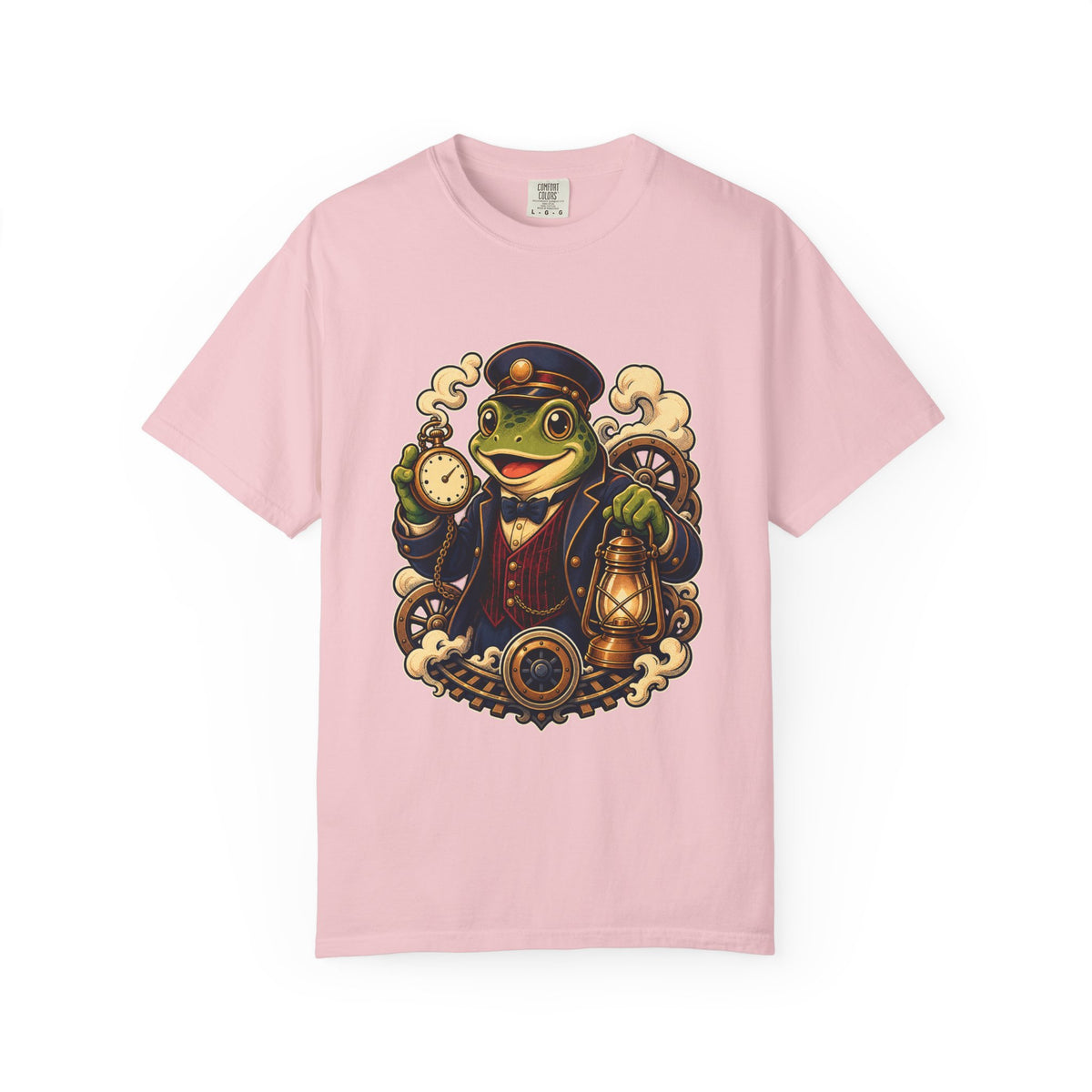 Retro Rail Frog Conductor T-Shirt Graphic