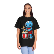 Blue Robot Drumbeat Mascot T-Shirt Graphic