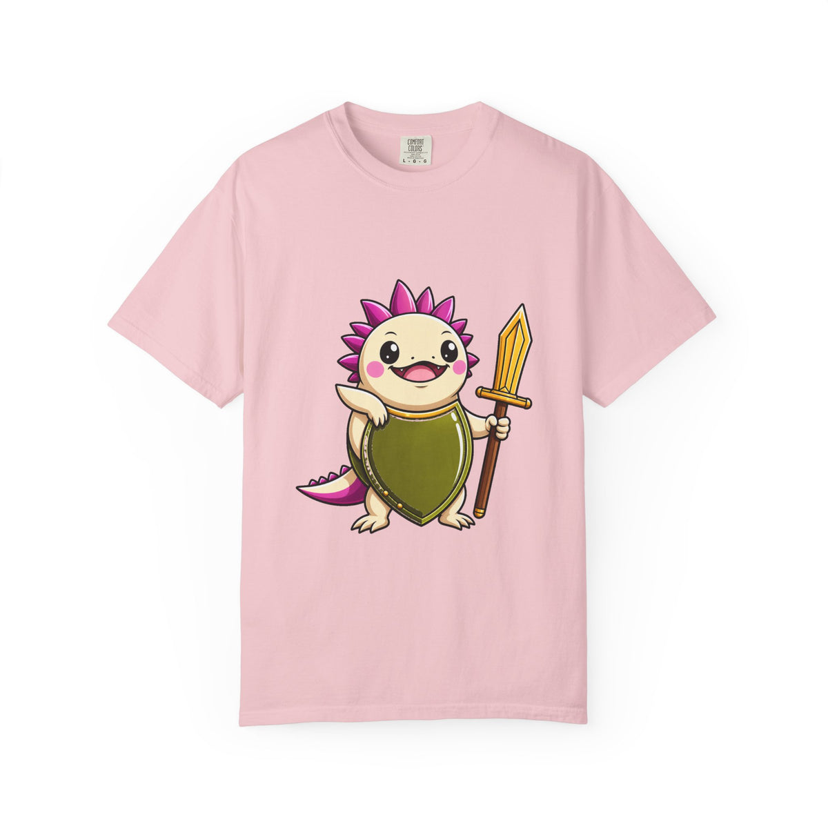 Axolotl Knight Cartoon T-Shirt Graphic