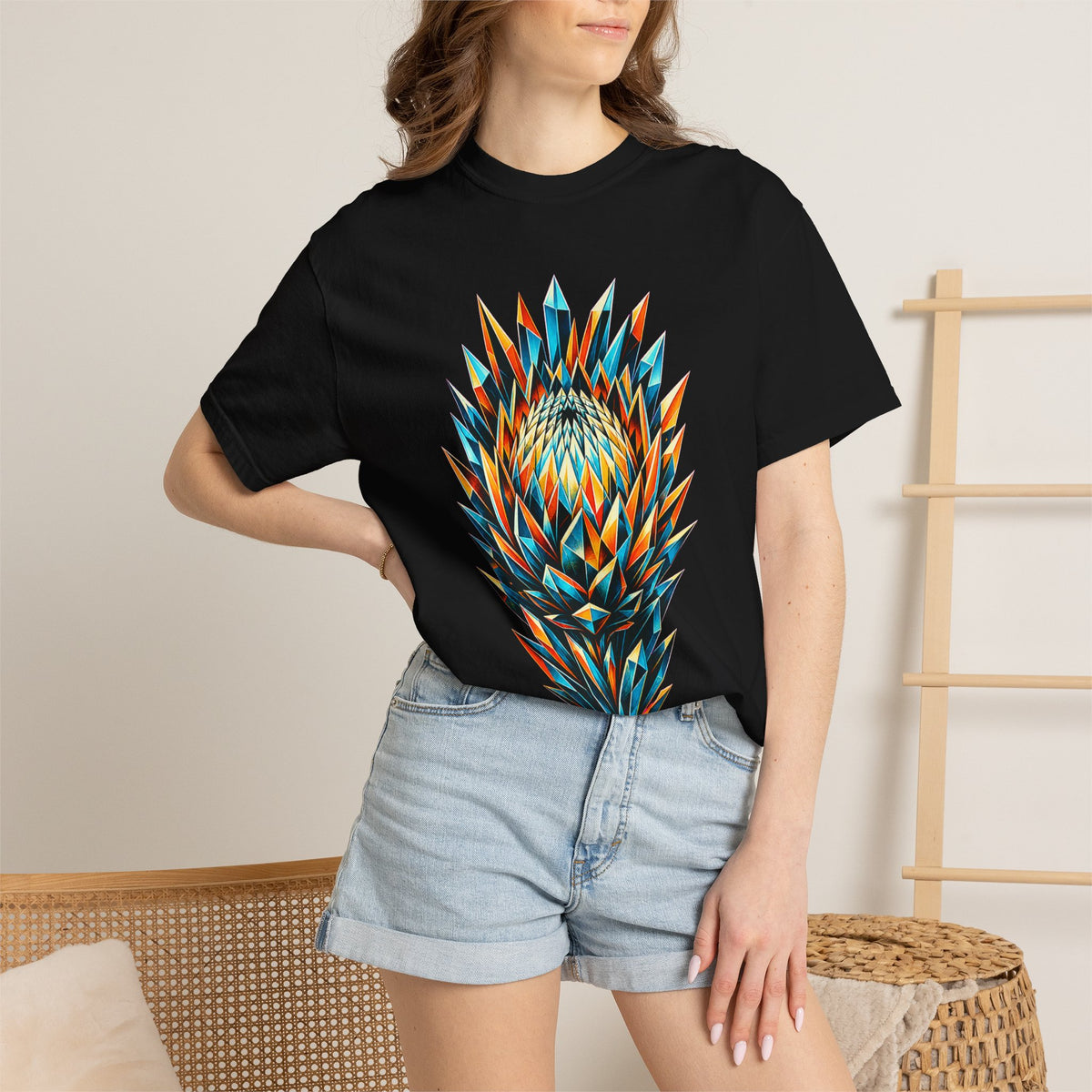 Neon Protea Prism Burst Graphic Tee
