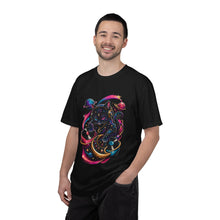 Cosmic Vinyl Cat DJ T-Shirt Graphic