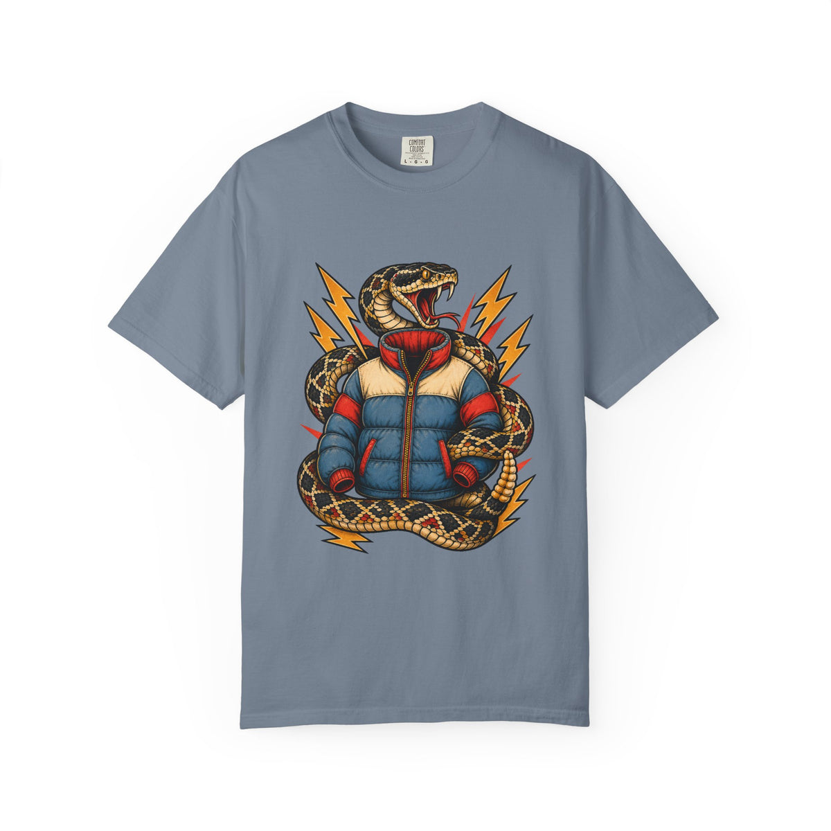 Tattoo Flash Thunder Rattlesnake T-Shirt Graphic
