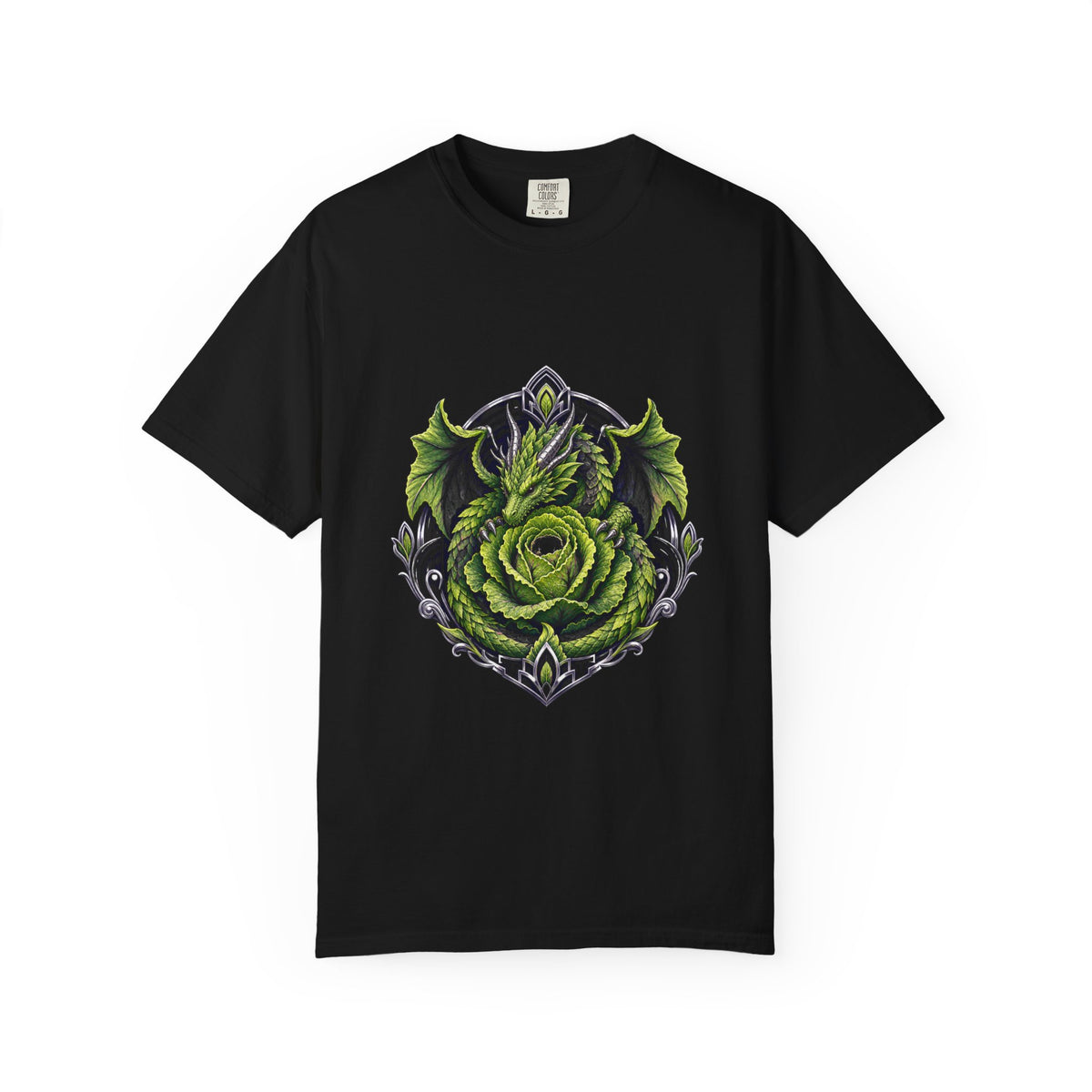 Neon Cabbage Dragon Neo-Deco T-Shirt Graphic