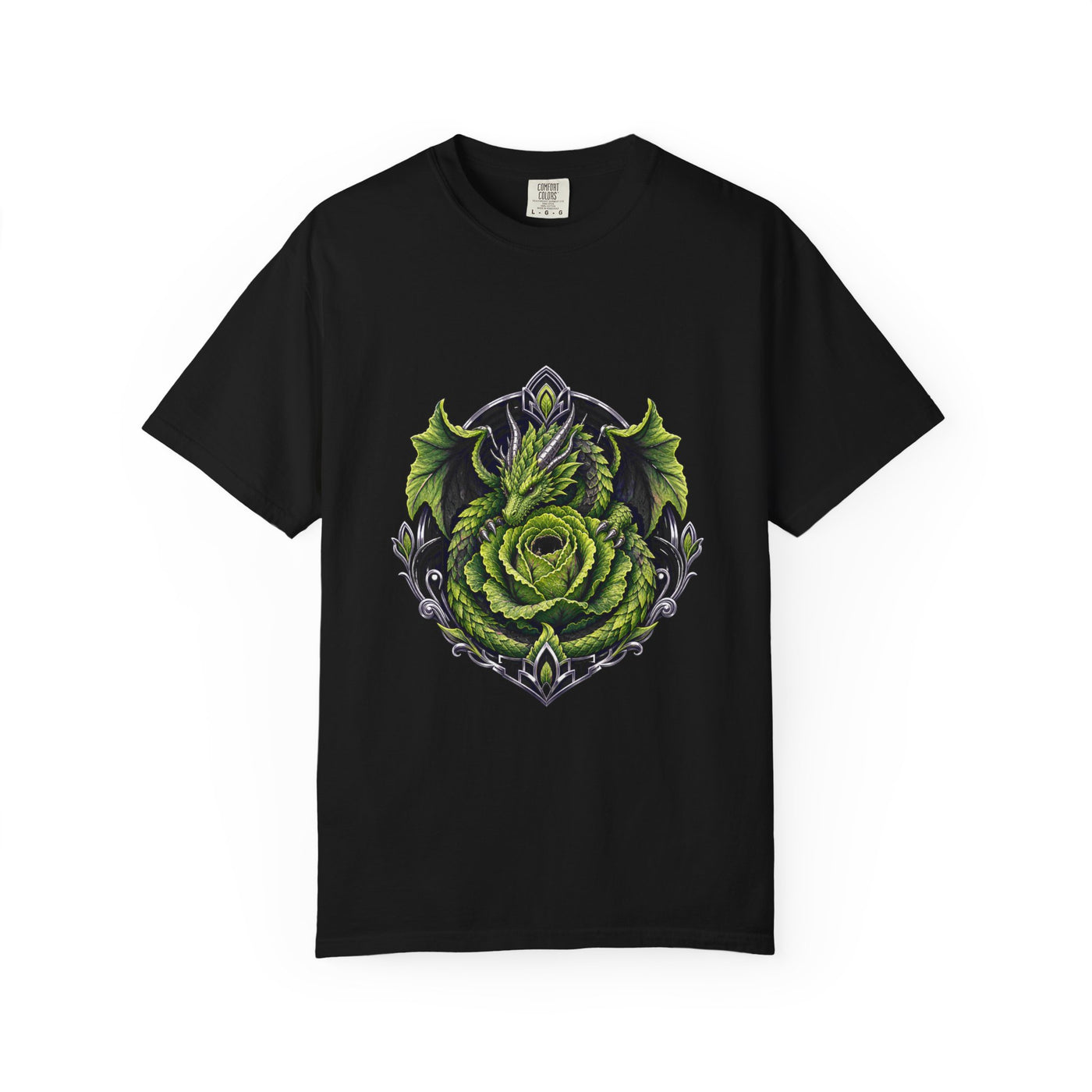 Neon Cabbage Dragon Neo-Deco T-Shirt Graphic