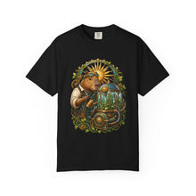 Solarpunk Capybara Greenhouse Mechanic T-Shirt Graphic